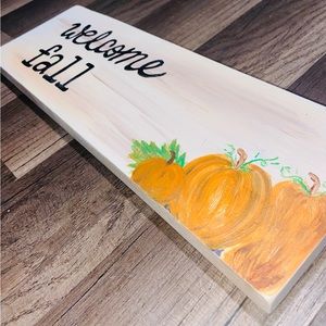 Welcome fall decor sign